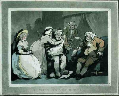 "A Visit to the Uncle", akvatinteret af Francis Jukes (1747-1812), pub. af E. Jackson af Thomas Rowlandson