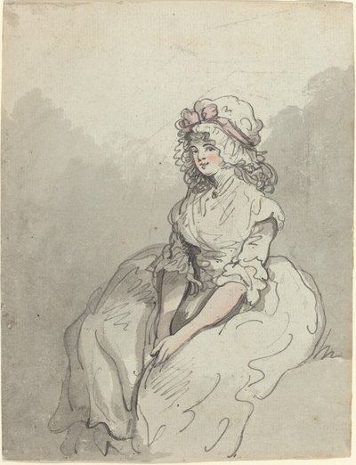 En ung engelsk skønhed af Thomas Rowlandson