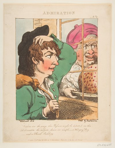 Admiration Le Brun Travested, eller karikaturer af passionerne, 20. januar 1800. af Thomas Rowlandson