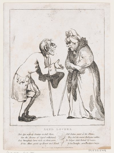 Aged Lovers, 2. januar 1797., 2. januar 1797. af Thomas Rowlandson
