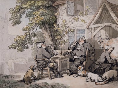 Alehouse Politikere, ca. 1785-90 af Thomas Rowlandson