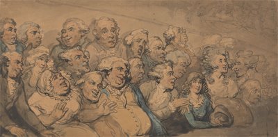 Et publikum på Drury Lane Theatre af Thomas Rowlandson