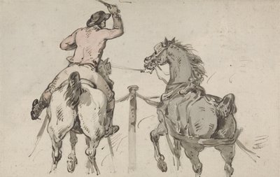 An English Postilion, ca. 1785 (grafit, pen, blæk & w/c på papir) af Thomas Rowlandson