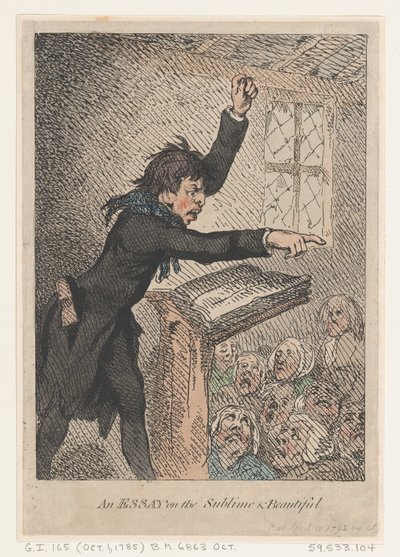 Et essay om det sublime og smukke, 10. april 1792., 10. april 1792. af Thomas Rowlandson