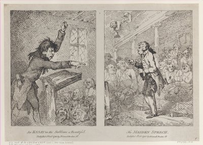 An Essay on the Sublime & Beautiful, The Maiden Speech, 1. oktober 1785., 1. oktober 1785. af Thomas Rowlandson