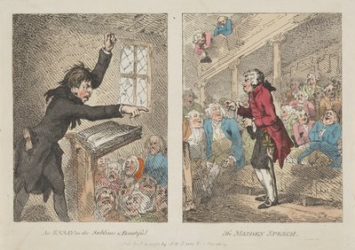 Et essay om det sublime og det skønne, »Jomfrutalen« af Thomas Rowlandson