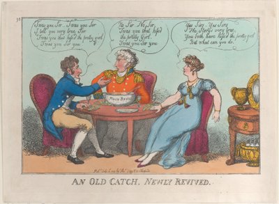 En gammel fangst, nyligt genoplivet, 18. juli 1809., 18. juli 1809. af Thomas Rowlandson