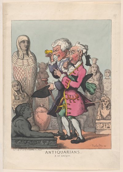 Antiquarians a la Greque, 14. juli 1805., 14. juli 1805. af Thomas Rowlandson