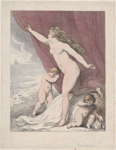 Ariadne forladt af Theseus, 1790-99., 1790-99. af Thomas Rowlandson
