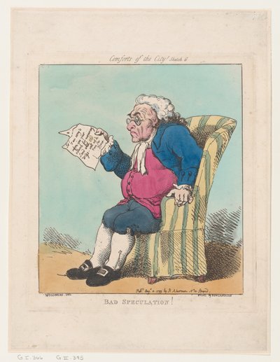 Dårlige spekulationer, 10. august 1799., 10. august 1799. af Thomas Rowlandson