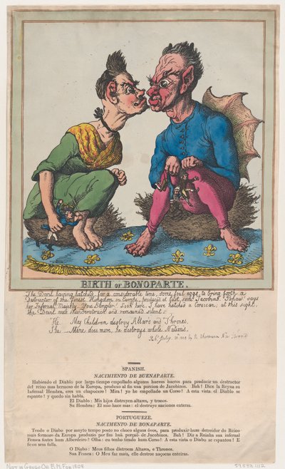 Bonopartes fødsel, 8. februar 1808., 8. februar 1808. af Thomas Rowlandson