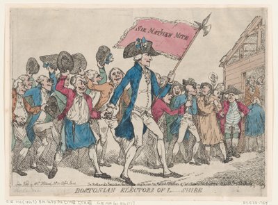 Bostonian Electors of L-Shire, 1790., 1790. af Thomas Rowlandson