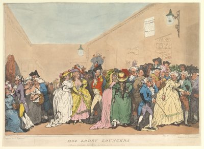 Box Lobby liggestole, 5. januar 1811. af Thomas Rowlandson
