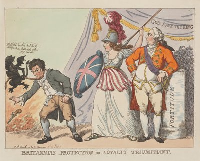 Britanniens beskyttelse, eller: Loyalitetens sejr af Thomas Rowlandson