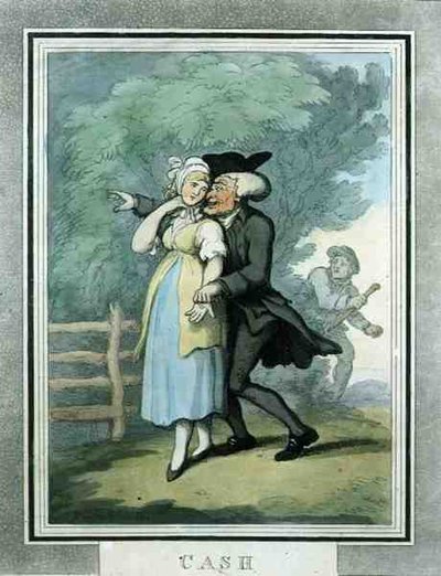 Kontanter, pub. af Rudolph Ackermann af Thomas Rowlandson