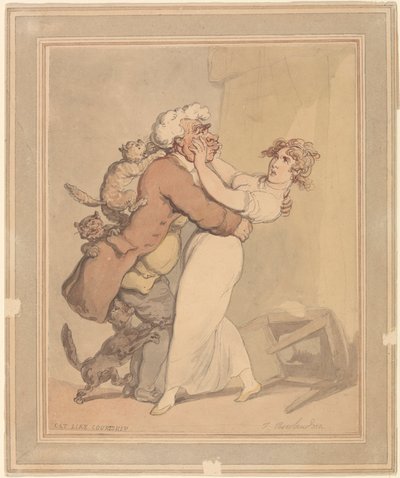 Kat som frieri af Thomas Rowlandson