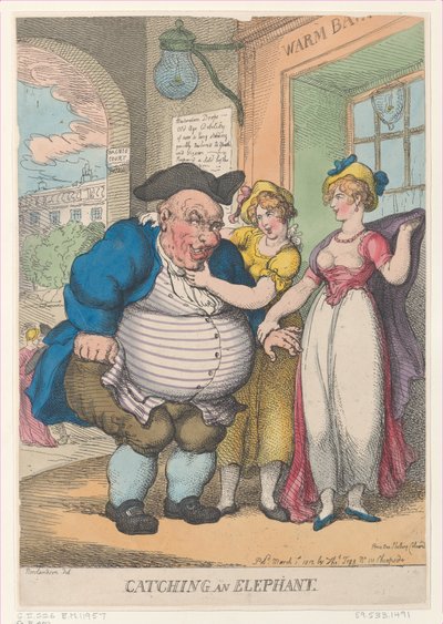 At fange en elefant, 1. marts 1812., 1. marts 1812. af Thomas Rowlandson