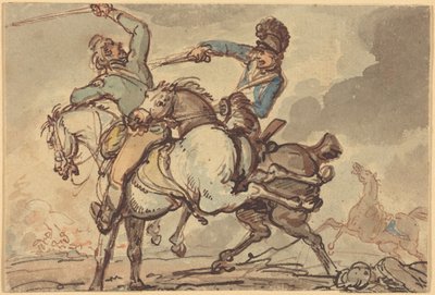 Kavaleriskirmish af Thomas Rowlandson