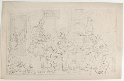 Barndom: Den første vejleder, fra Livets dans, 1. september 1817., 1. september 1817. af Thomas Rowlandson