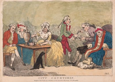 Byfrieri, pub. 1786 (håndfarvet gravering) af Thomas Rowlandson