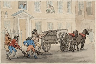 Collecting the Night Soil, pub. 1788dani af Thomas Rowlandson