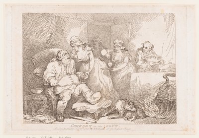 Lindring ved gigt af Thomas Rowlandson