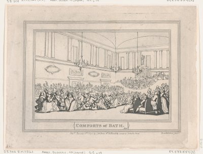 Comforts of Bath, plade 10, 6. januar 1798., 6. januar 1798. af Thomas Rowlandson