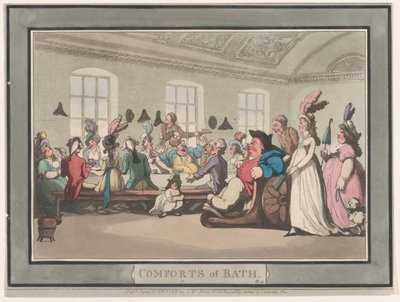 Comforts of Bath, plade 11, 6. januar 1798., 6. januar 1798. af Thomas Rowlandson