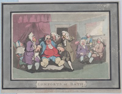 Comforts of Bath, plade 1, 6. januar 1798., 6. januar 1798. af Thomas Rowlandson