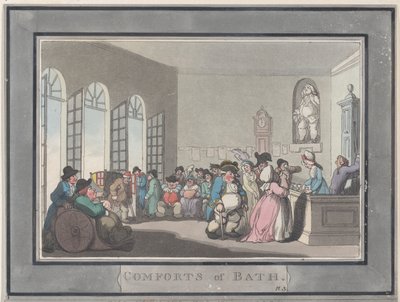 Comforts of Bath, plade 3, 6. januar 1798., 6. januar 1798. af Thomas Rowlandson