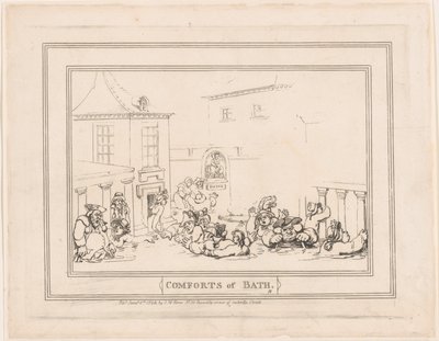 »Comforts of Bath«, plade 7 af Thomas Rowlandson