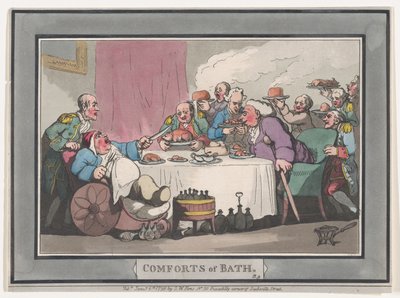 Comforts of Bath, tavle 9, 6. januar 1798., 6. januar 1798. af Thomas Rowlandson