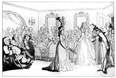 Comforts of Bath: The Games, or Assembly with Card Players, 1798. af Thomas Rowlandson