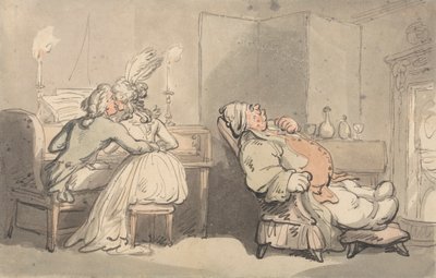 Comforts of Bath: The Music Master af Thomas Rowlandson