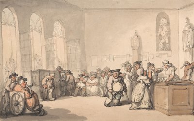 Baths bekvemmeligheder: Pump Room af Thomas Rowlandson