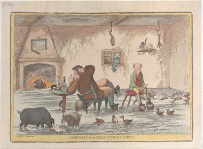 Comforts of an Irish Fishing Lodge, 12. maj 1812., 12. maj 1812. af Thomas Rowlandson