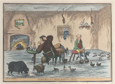 Comforts of an Irish Fishing Lodge, 12. maj 1812., 12. maj 1812. af Thomas Rowlandson