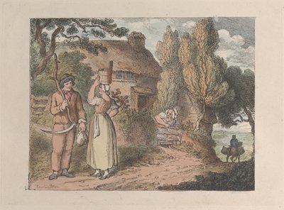Cornwall, An Overlooker, fra Views in Cornwall, 1812., 1812. af Thomas Rowlandson