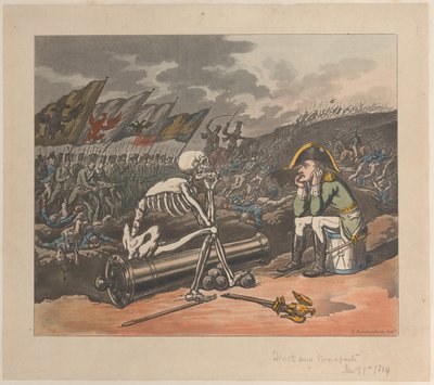 Døden og Bonaparte, Terrorens to konger, 1. januar 1814., 1. januar 1814. af Thomas Rowlandson