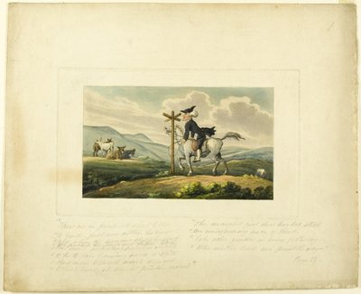 Doctor Syntax Losing His Way, fra The Tour of Doctor Syntax af Thomas Rowlandson