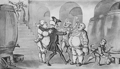 Doktorsyntaks gjort fri af kælderen, 1817 af Thomas Rowlandson