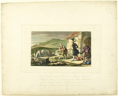 Doctor Syntax Meditering on the Tomb Stones, fra The Tour of Doctor Syntax af Thomas Rowlandson