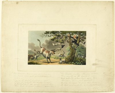 Doctor Syntax Forfulgt af en Tyr, fra The Tour of Doctor Syntax af Thomas Rowlandson