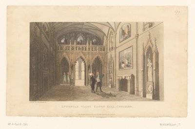 Doctor Syntax besøger Eaton Hall i Cheshire af Thomas Rowlandson