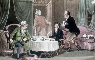 Doktor Syntaks laver sit testamente, c1816 af Thomas Rowlandson