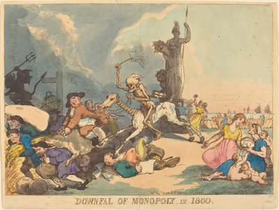 Monopolets undergang i 1800 af Thomas Rowlandson