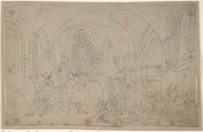 Dr. Syntax og de pensionerede rævejægere af Thomas Rowlandson