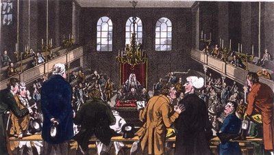 Dr. Syntax i Underhuset af Thomas Rowlandson