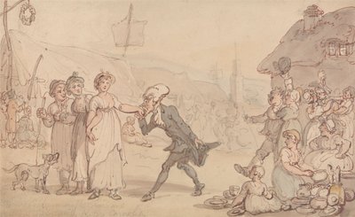 Dr. Syntax med Kitty Cowslip af Thomas Rowlandson
