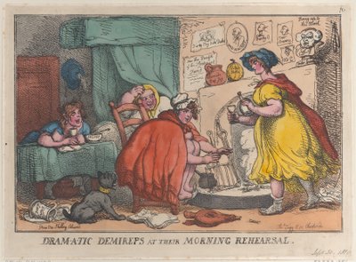 Dram-a-tic Demireps ved deres morgenprøve, 30. september 1810., 30. september 1810. af Thomas Rowlandson